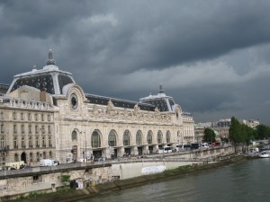 Musee D'Orsay with clouds